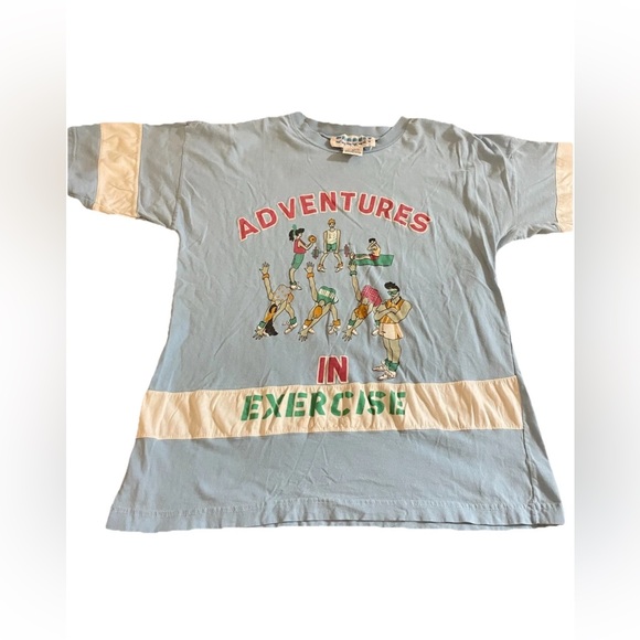 Women’s Vintage Croquet Club Adventures In Exercise Fitness Shirt Size L - Picture 1 of 4